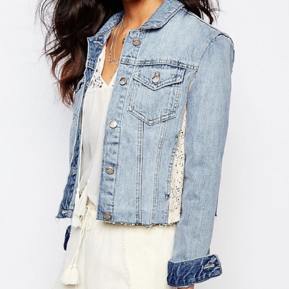 denim and lace jacket